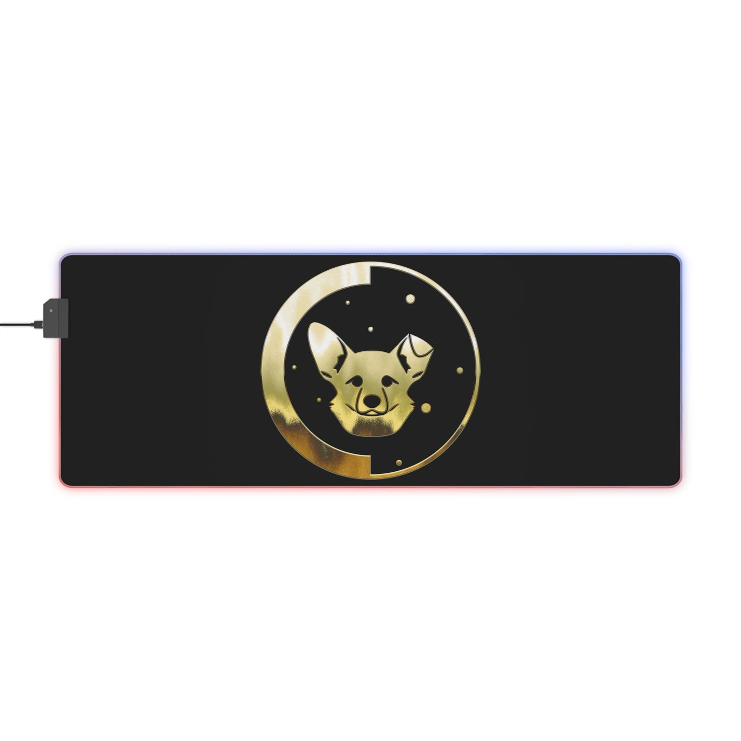 LED Gaming Mouse Pad - Gold - Ear-down