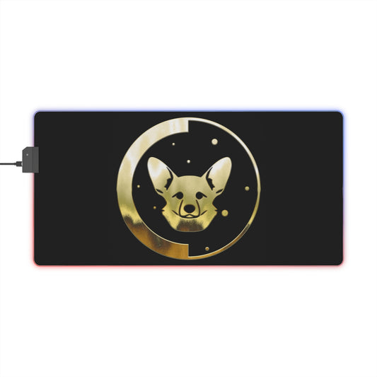 LED Gaming Mouse Pad - Gold Ear-down