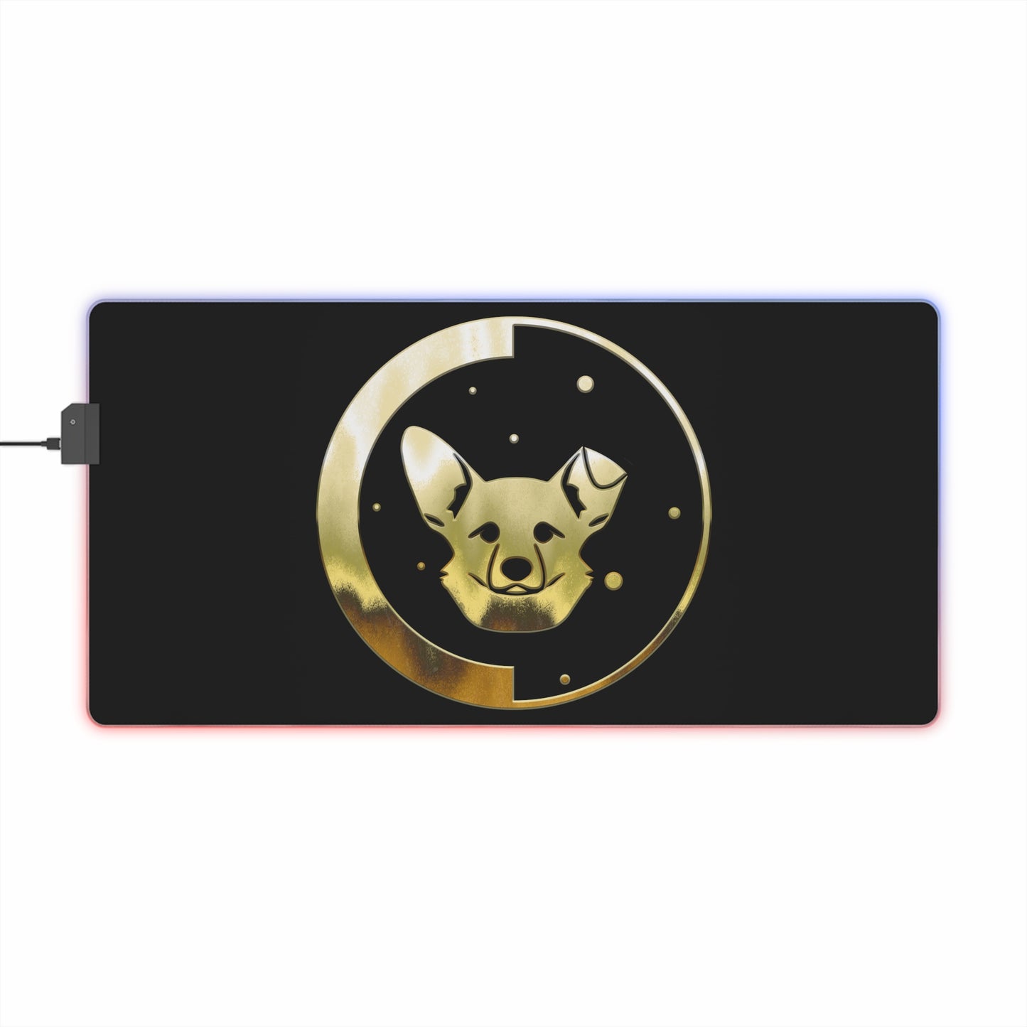 LED Gaming Mouse Pad - Gold - Ear-down