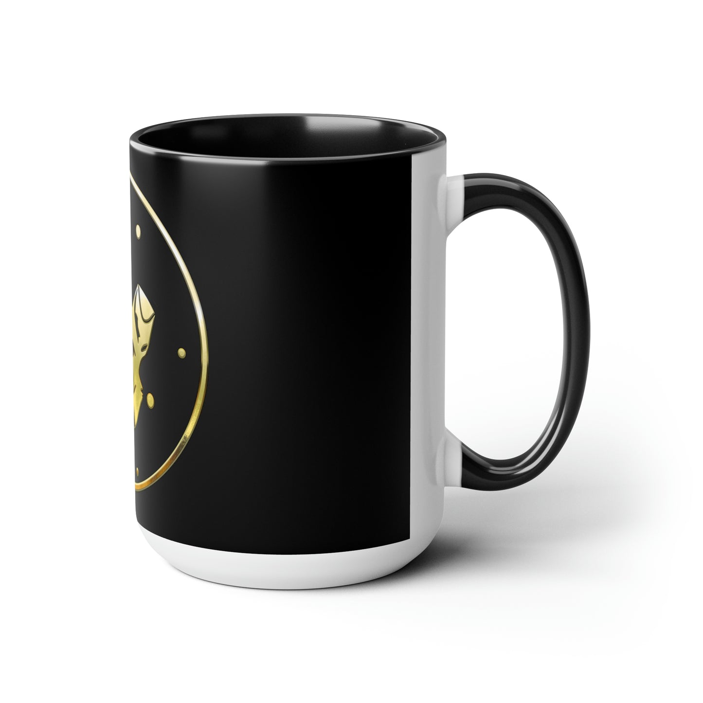 Dogarmpits Two-Tone Coffee Mugs, 15oz - Gold - Ears-up