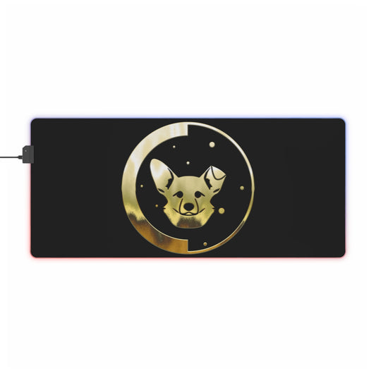 LED Gaming Mouse Pad - Gold - Ear-down