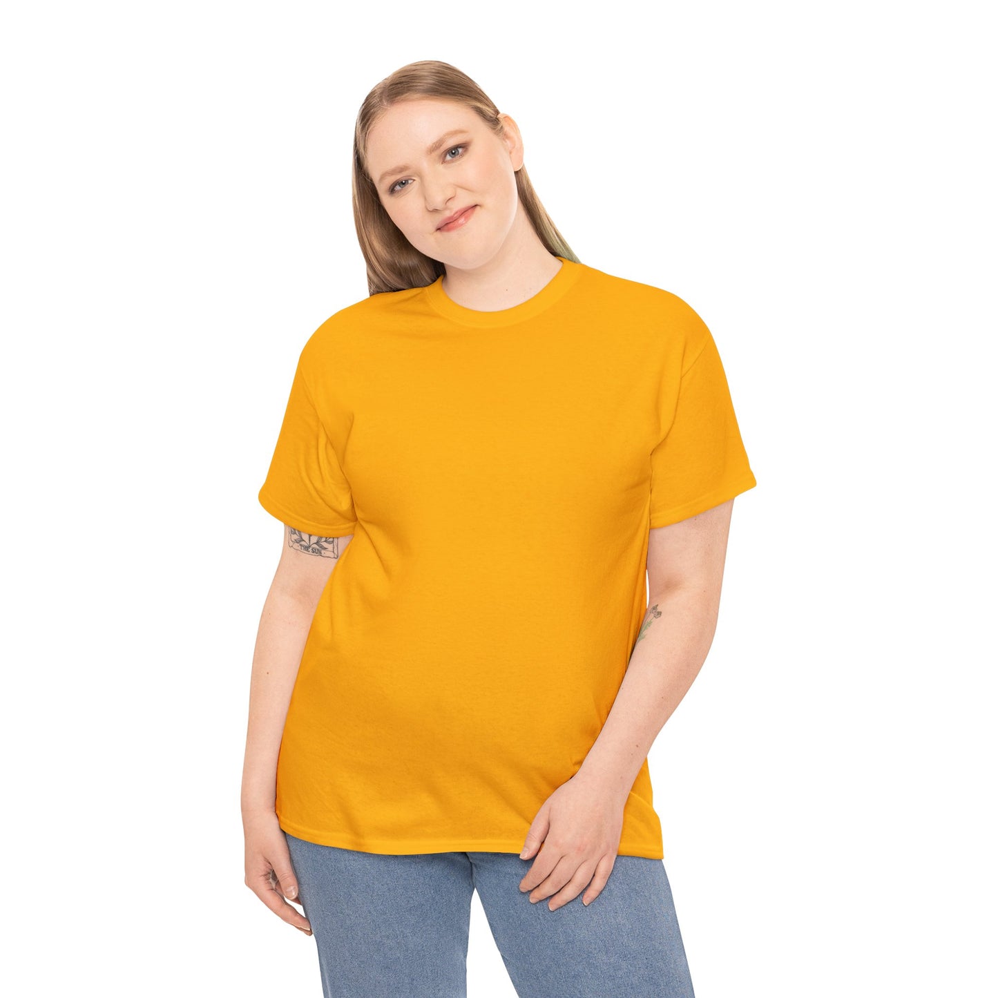 Dogarmpits Unisex Heavy Cotton Tee - Gold - Ear Down