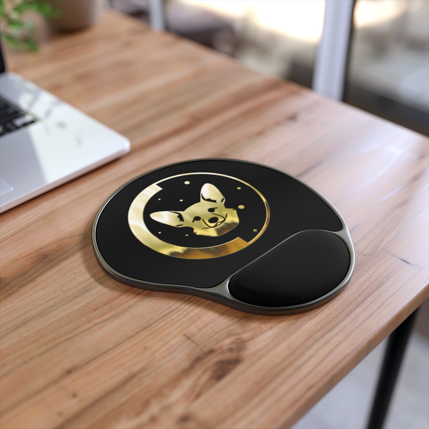 Mouse Pad With Wrist Rest - Gold - Ears-up