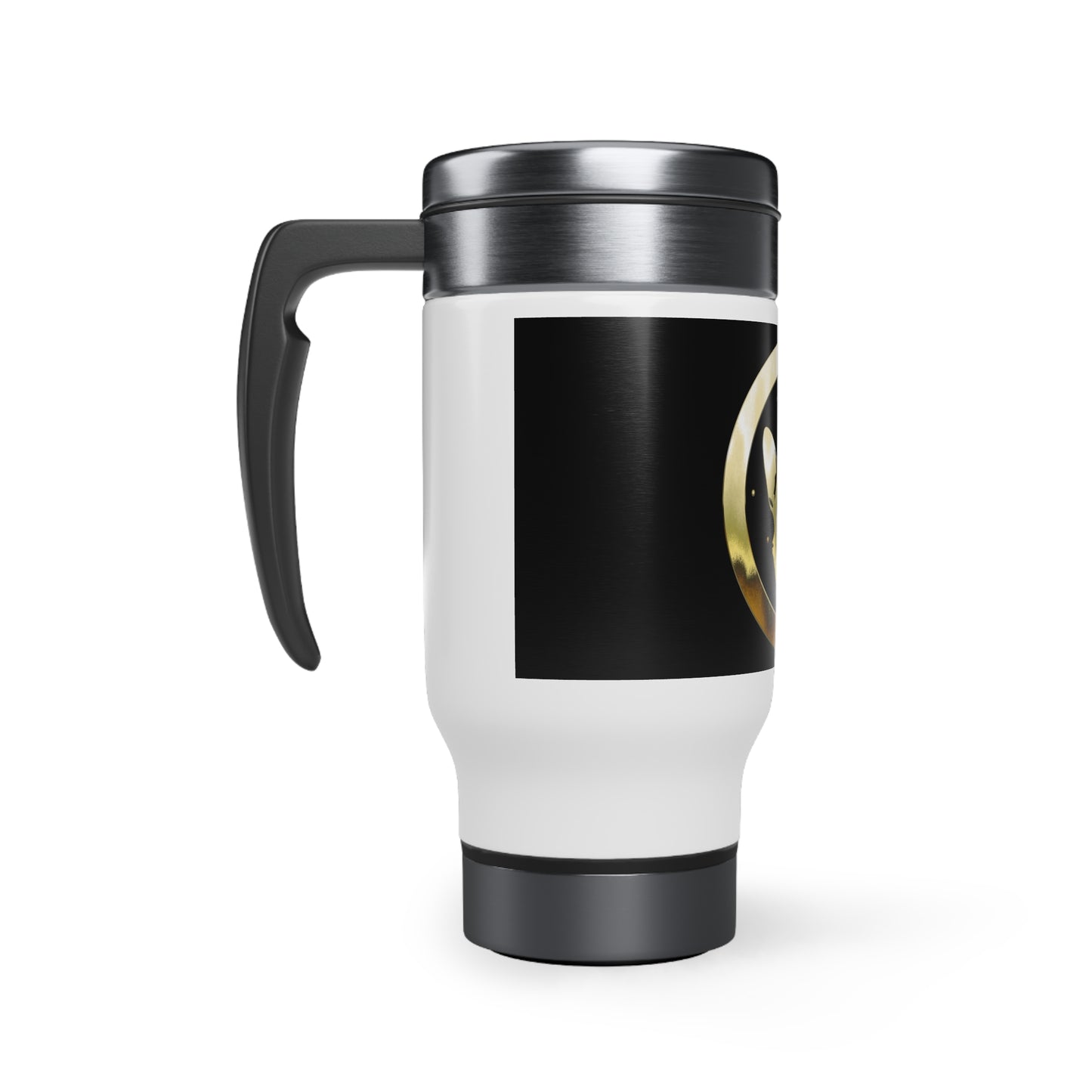 Stainless Steel Travel Mug with Handle, 14oz