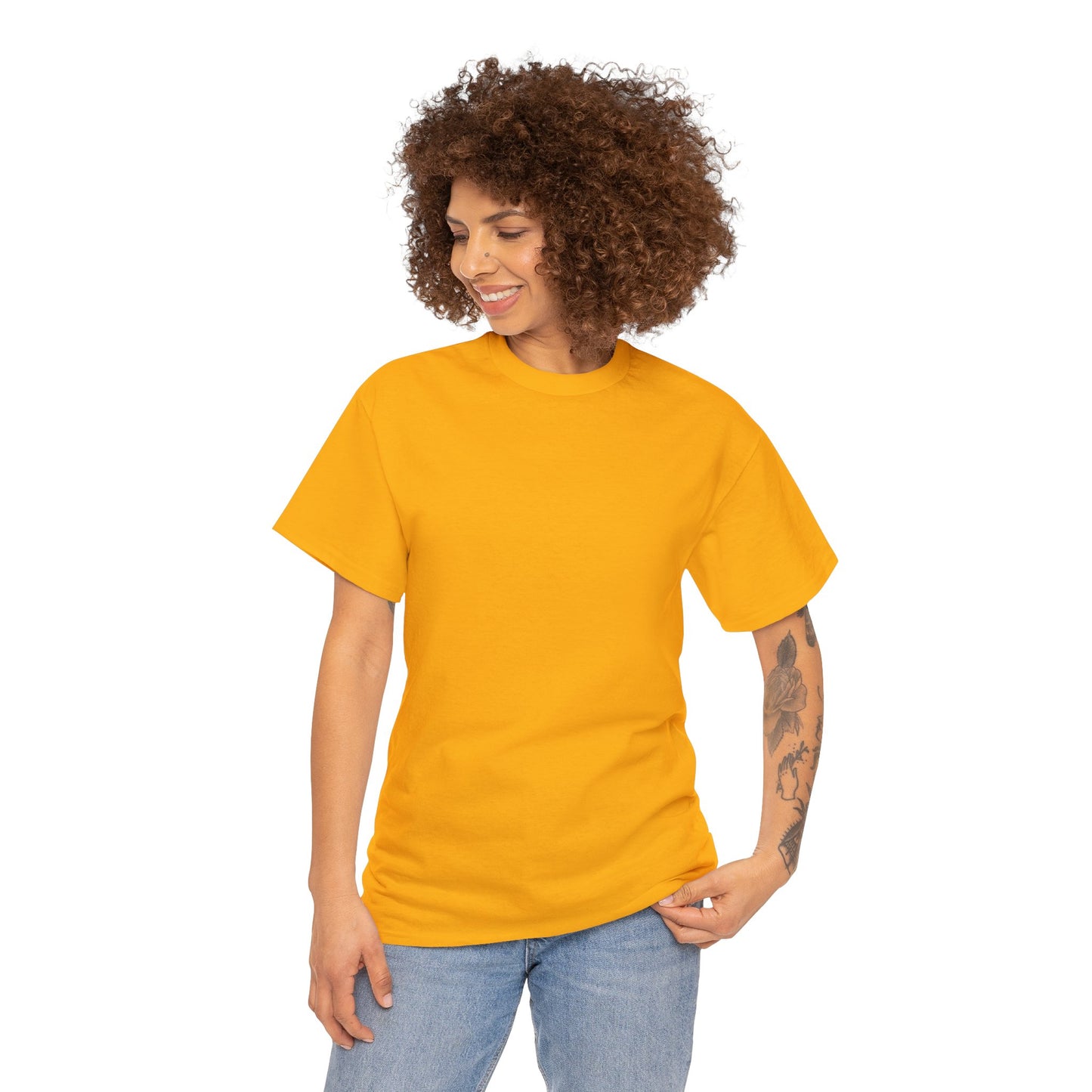 Dogarmpits - Unisex Heavy Cotton Tee - Gold Ears up