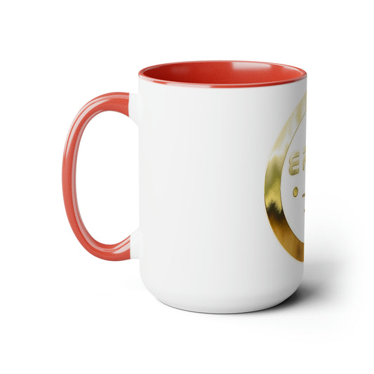 Two-Tone Coffee Mugs, 15oz