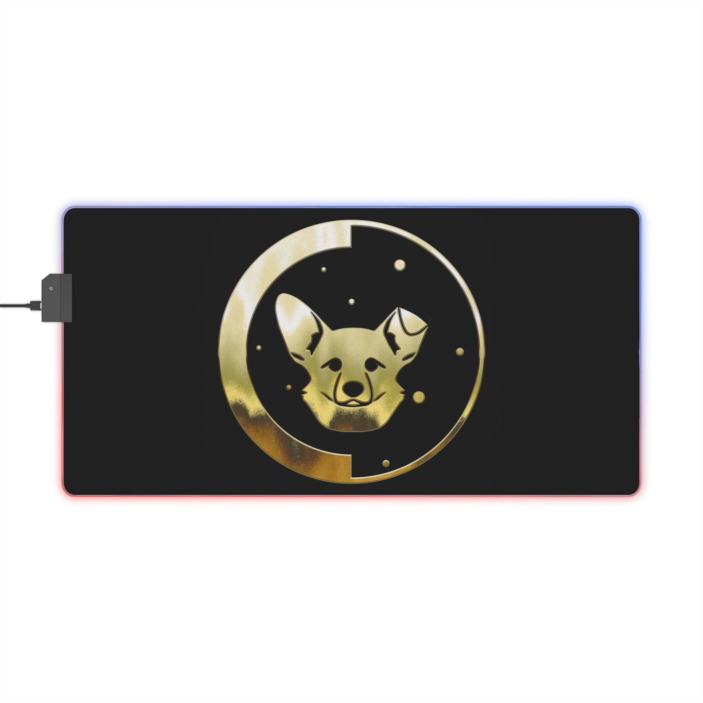 LED Gaming Mouse Pad - Gold - Ear-down