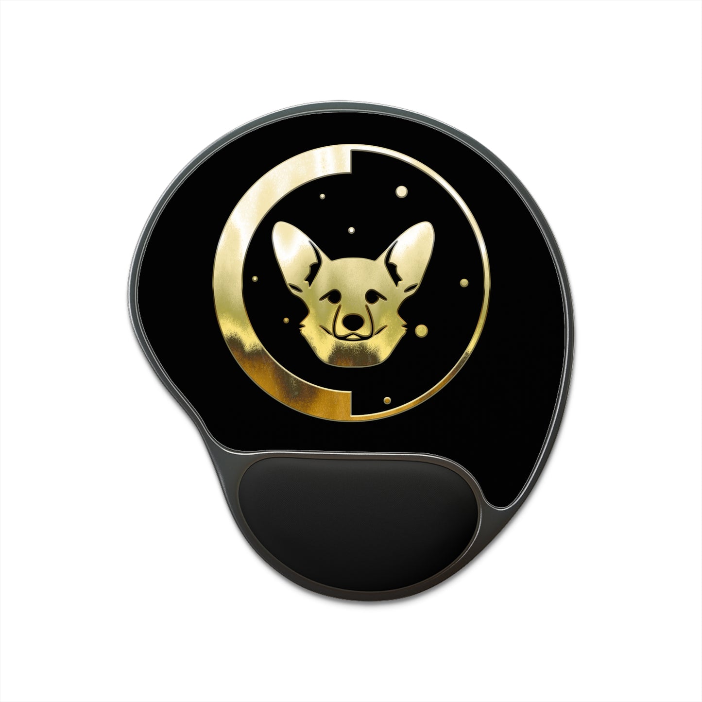 Mouse Pad With Wrist Rest - Gold - Ears-up