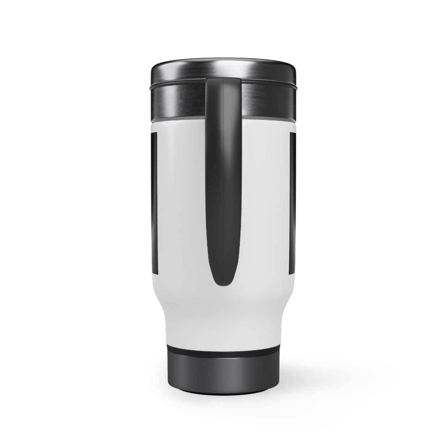 Dogarmpits Stainless Steel Travel Mug with Handle, 14oz - White - Ears-up