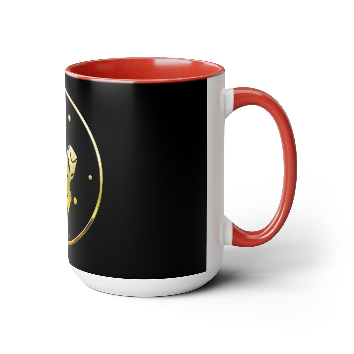 Dogarmpits Two-Tone Coffee Mugs, 15oz - Gold - Ear-down